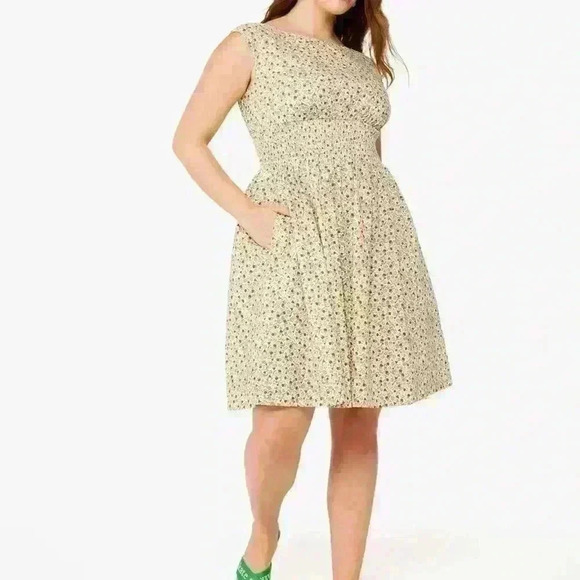 Kate Spade Ditsy Blossom Blaire Sleeveless Midi Dress Size Small - Picture 3 of 11